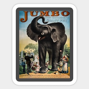 Vintage Jumbo Circus Elephant Sticker